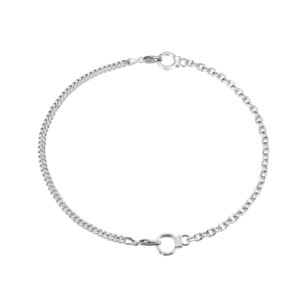 Фото и внешний вид — Ожерелье 5мм со съемными наручниками и белой позолотой