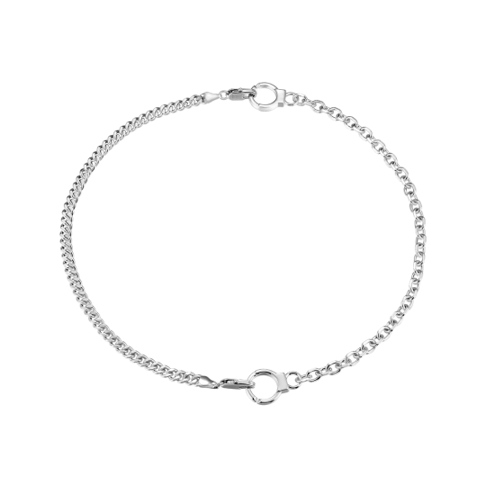 Ожерелье 5мм со съемными наручниками и белой позолотой