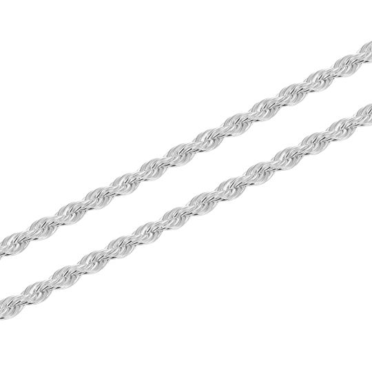 Цепочка Rope 2,5мм регулируемая с белой позолотой