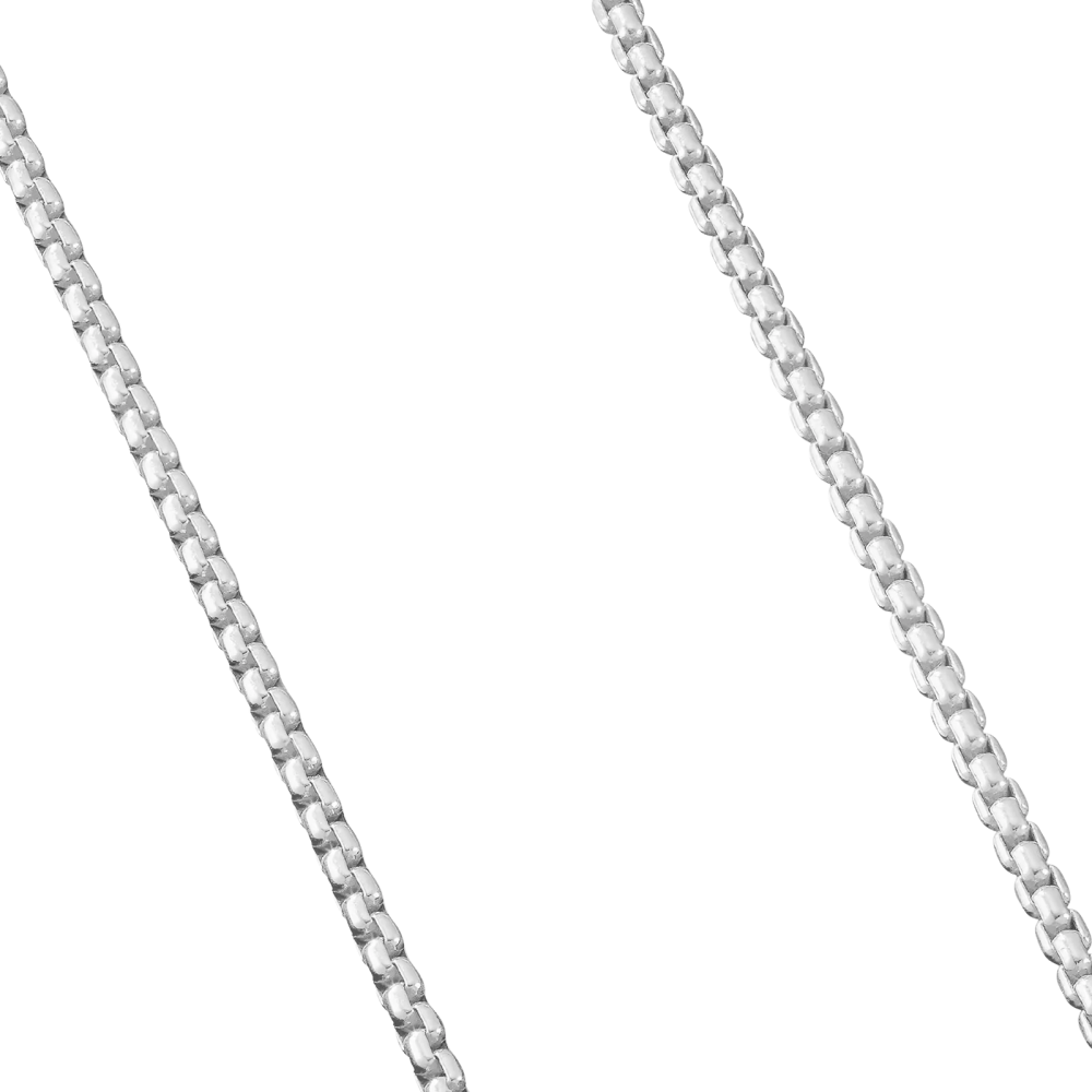 Фото и внешний вид — Якорная цепочка Box Chain 3,5мм с белой позолотой