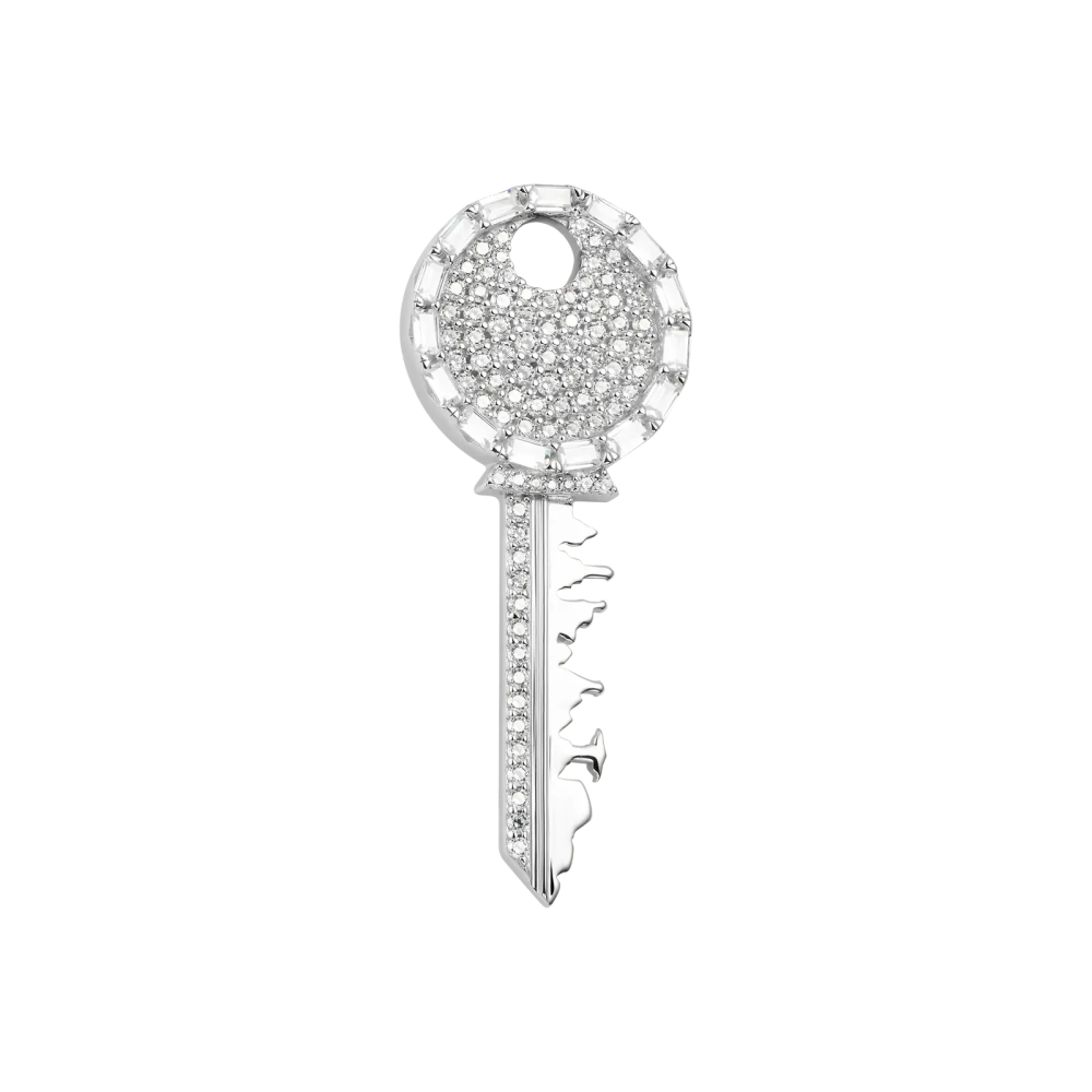 Фото и внешний вид — Подвеска APORRO City Key с белой позолотой