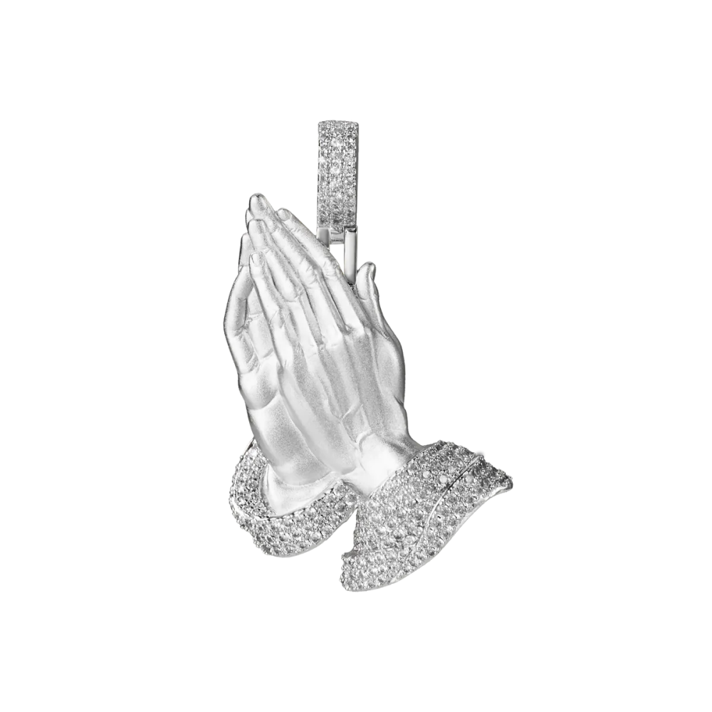 Фото и внешний вид — Подвеска Praying Hand с белой позолотой
