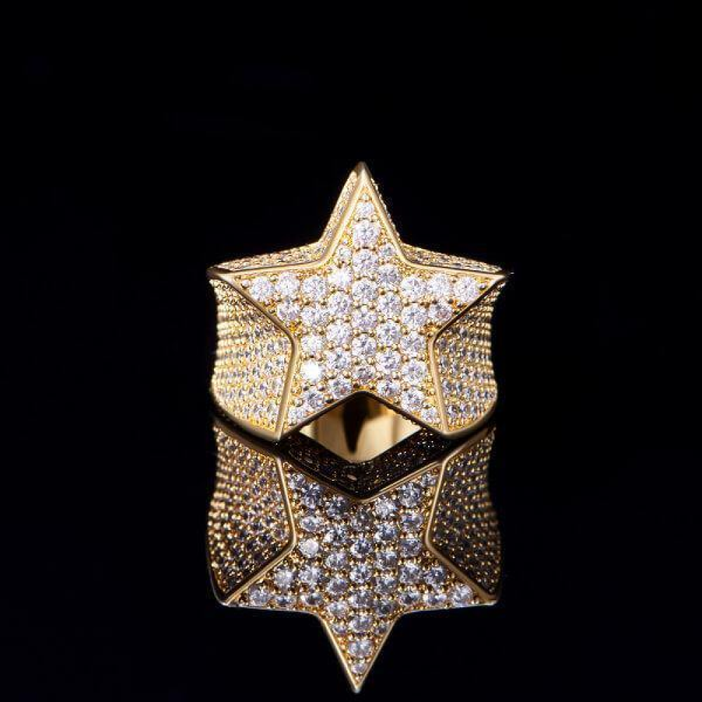 Фото и внешний вид — Кольцо Star с желтой позолотой